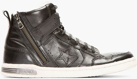 leather zipper converse