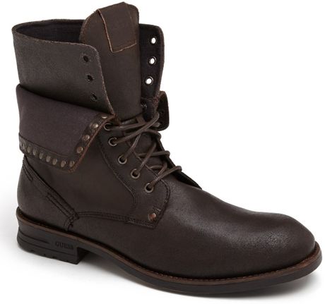 Guess Differ Plain Toe Boot in Brown for Men | Lyst