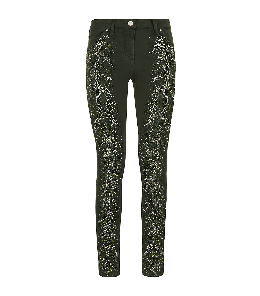 roberto cavalli leopard jeans
