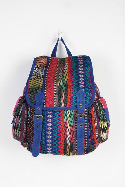 Urban Outfitters Ecote Patterned Collage Backpack in Blue (BLUE MULTI ...