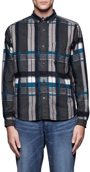 White Mountaineering Plaid Cotton Flannel Shirt in Multicolor for Men (Multi-colour) | Lyst