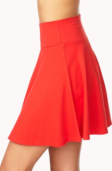 Forever 21 Favorite Skater Skirt in Red | Lyst