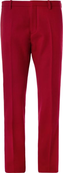 Jil Sander Slim-Fit Wool Suit Trousers in Red for Men | Lyst