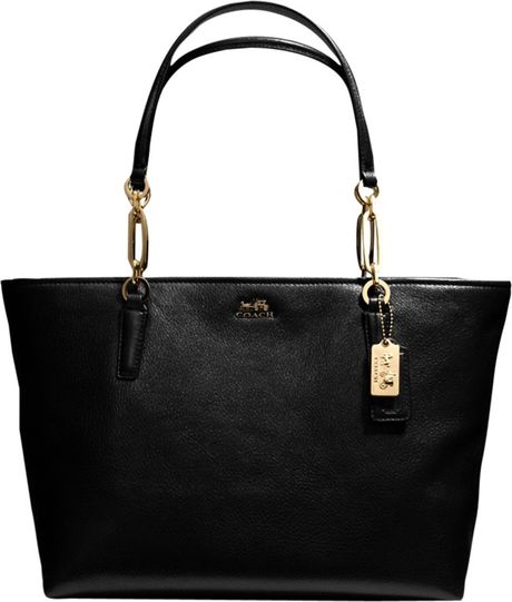 Coach Madison Eastwest Tote Bag in Black