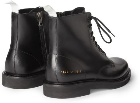 common projects black leather boots