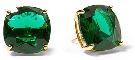 stud emerald spade kate earring square