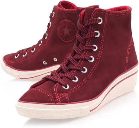 red high top platform converse