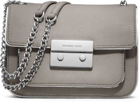small grey michael kors purse
