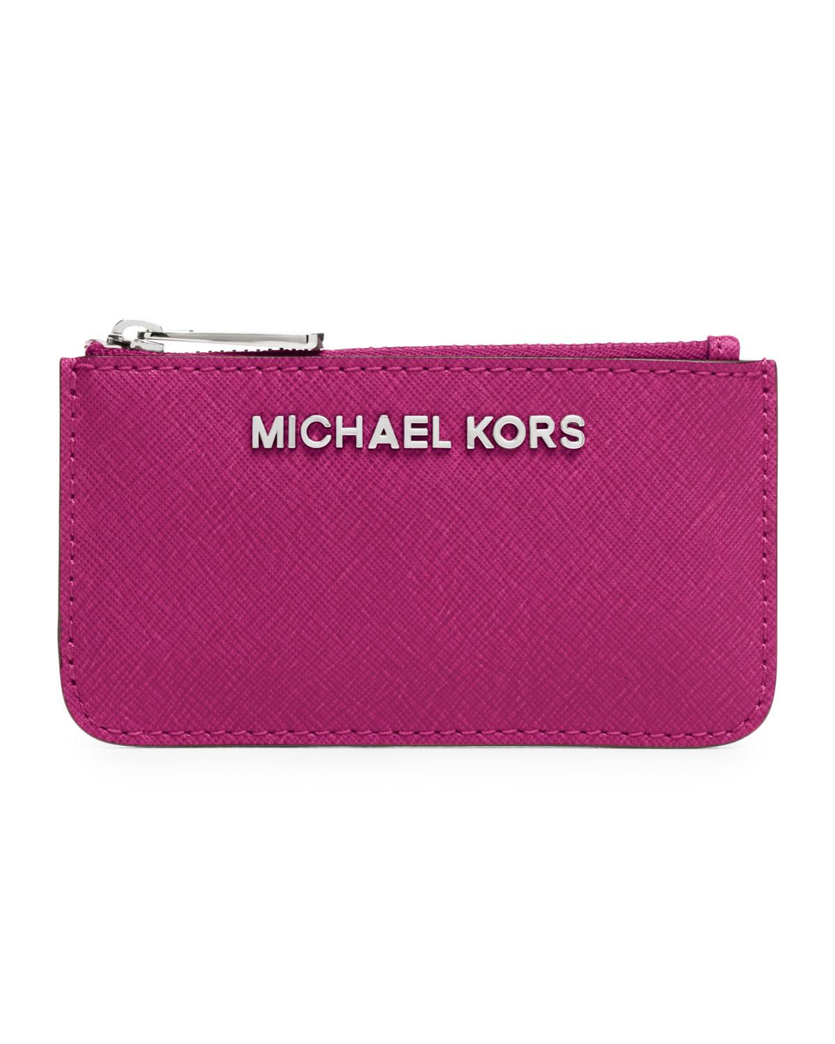 Michael Kors Michael Jet Set Travel Key Pouch in Pink (FUCHSIA)