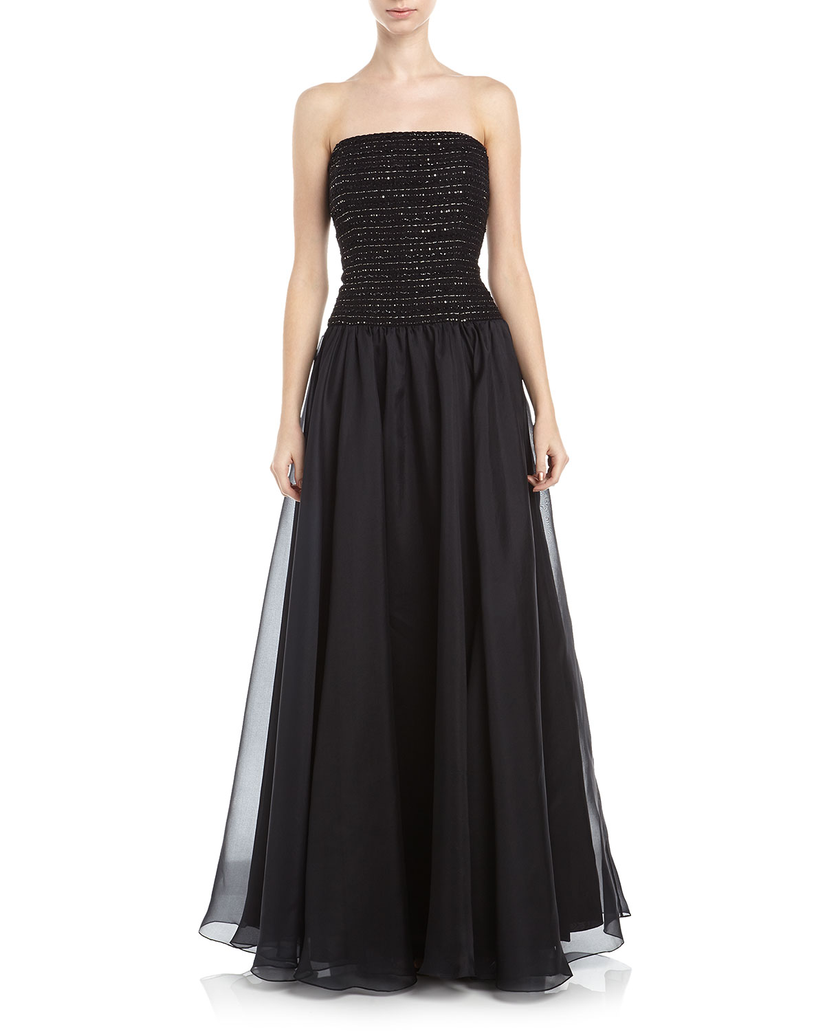 black sequin ballgown