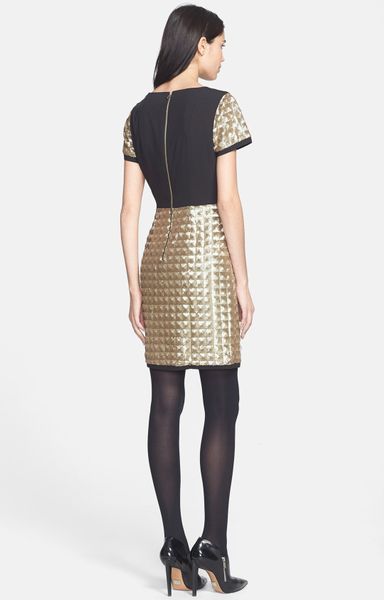 Ted Baker Tabie Sequin Sheath Dress in Gold | Lyst