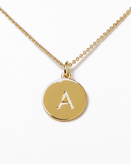Kate Spade One in A Million Initial Pendant Necklace 18 in Gold (A) | Lyst