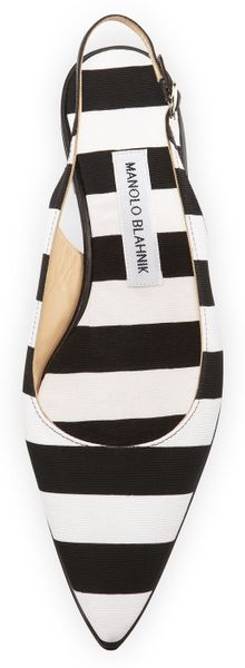 manolo blahnik slingback flat