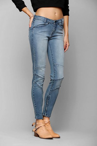 neon blue jeans