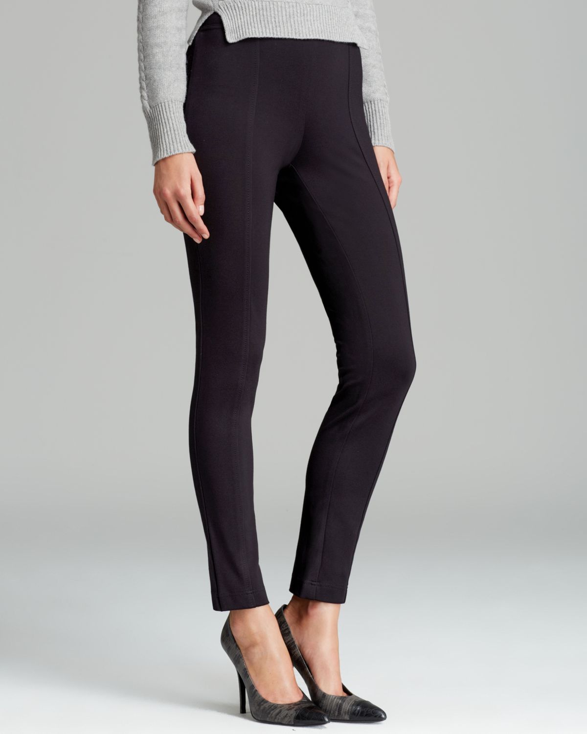 Calvin Klein Pull On Skinny Pants in Black | Lyst
