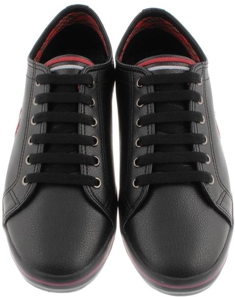 fred perry kingston black leather