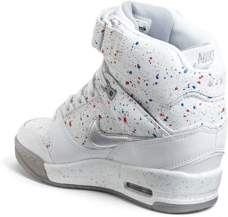 Nike Air Revolution Sky Hi Hidden Wedge Sneaker in White (White/ Metallic/ Paris) | Lyst
