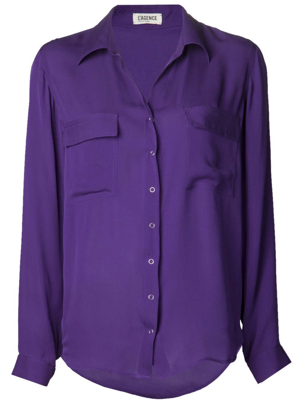 L'agence Button Down Shirt in Purple (pink & purple) Lyst