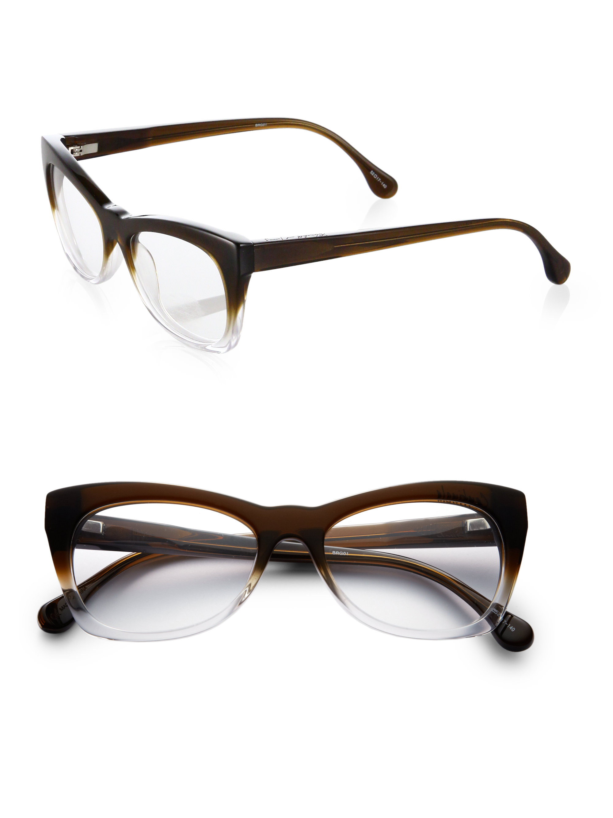 Elizabeth And James Ombre Catseye Eyeglasses in Black (BROWNCLEAR) Lyst