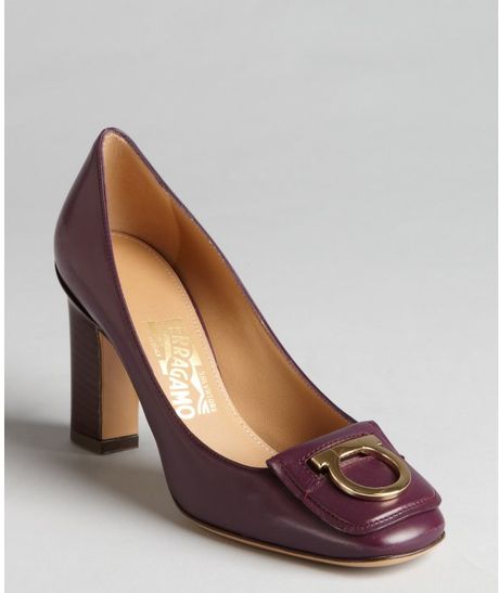 ferragamo stacked heel