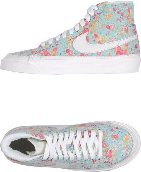 nike high tops flowers