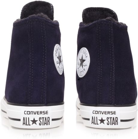 hi top fur lined converse boots