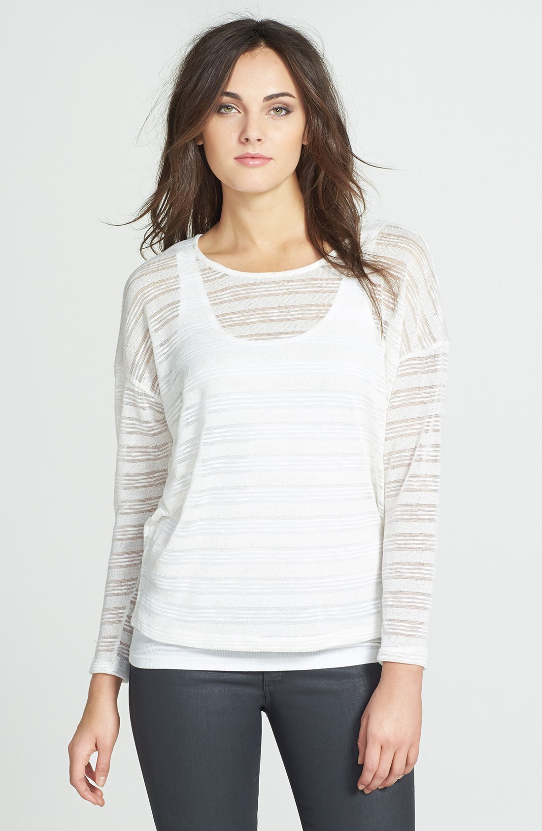 white dolman sleeve sweater