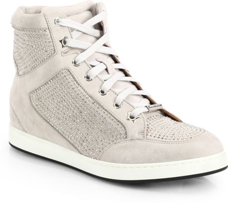 jimmy choo tokyo sneakers jimmy choo tokyo studded suede hightop sneakers in white jimmy choo tokyo sneakers jimmy choo tokyo studded suede hightop sneakers in white