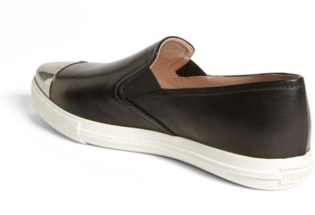 miu miu metal cap sneaker