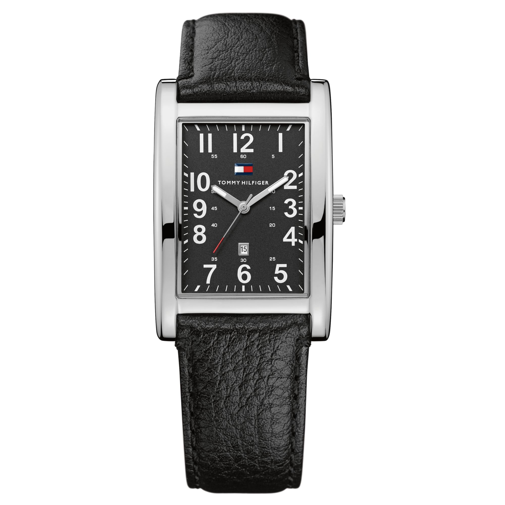 Tommy Hilfiger Black Leather Watch in Black for Men (no color) Lyst