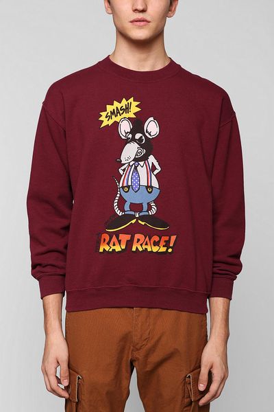 Urban Outfitters Obey Smash The Rat Race Pullover Sweatshirt in Red ...