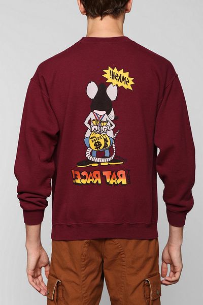 Urban Outfitters Obey Smash The Rat Race Pullover Sweatshirt in Red ...