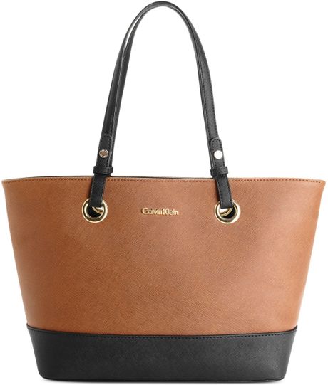calvin klein tote bag brown