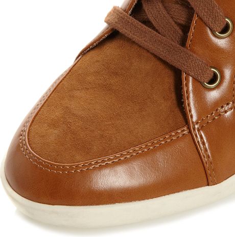 wedge sneakers tan