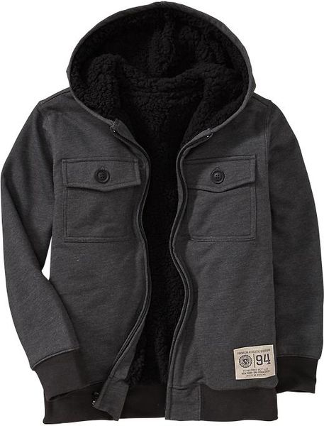 Old Navy Boys Fleece Utility Jackets in Gray for Men (Dark Heather ...
