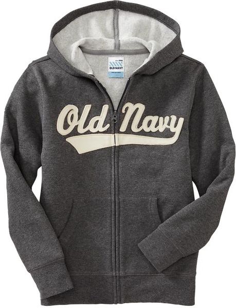 Old Navy Boys Logoapplique Zip Hoodies in Gray for Men (Dark Heather ...