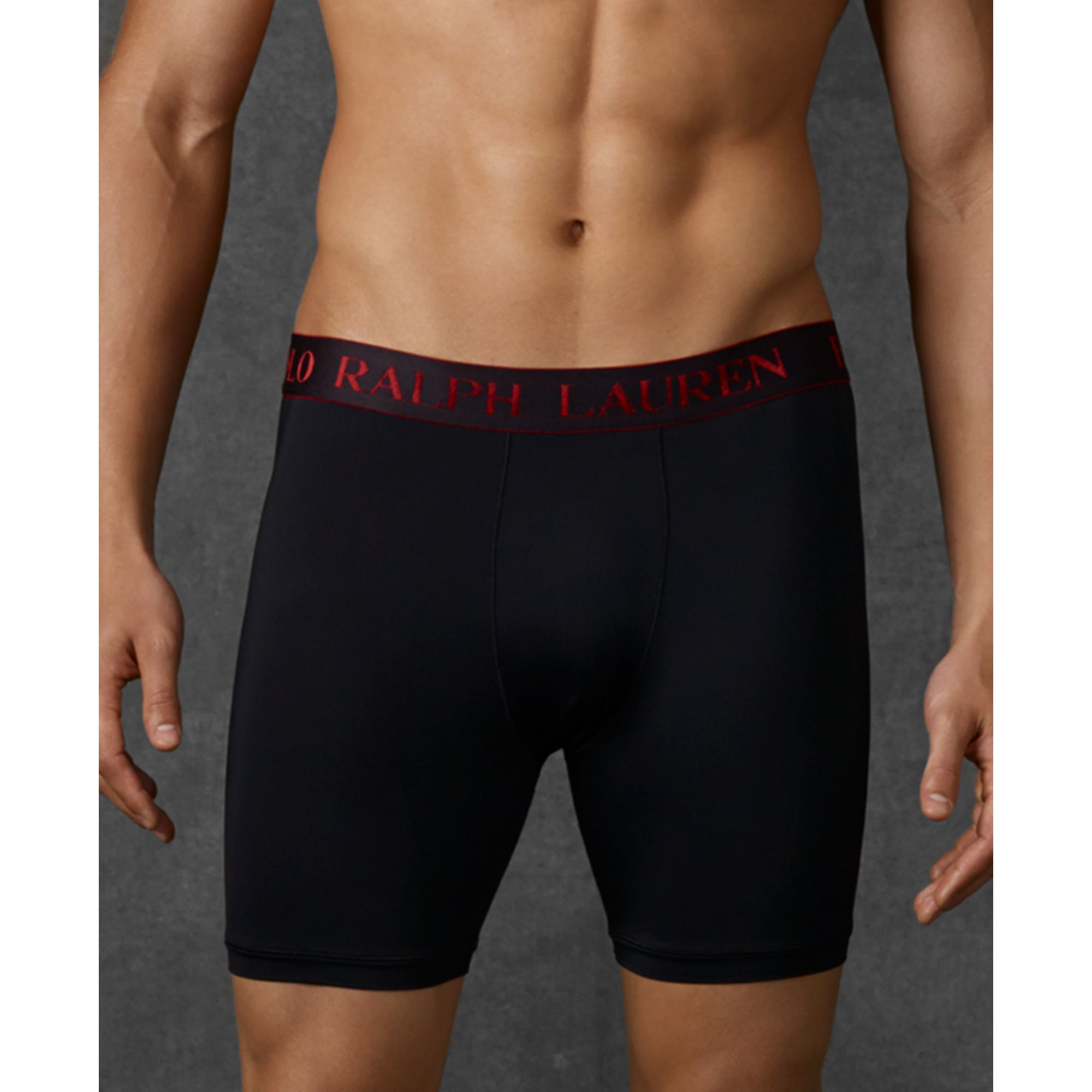 Ralph Lauren Microfiber Boxer Brief In Black For Men Polo Black Lyst