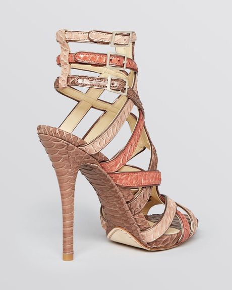 B Brian Atwood Sandals Carbinia High Heel in Pink (Bronze Multi) - Lyst