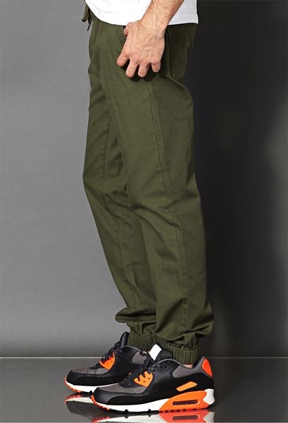 olive green jogger pants mens