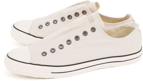 white slip on converse