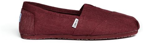 burgundy toms earthwise slipons classic shoes
