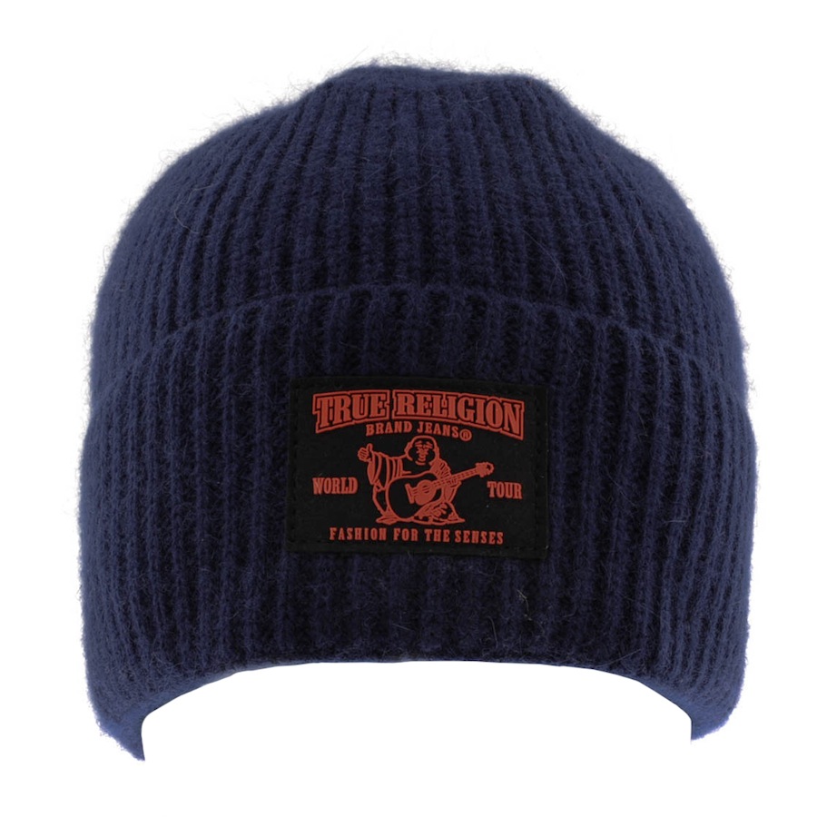 True Religion Ribbed Beanie Hat in Blue for Men (Navy) Lyst