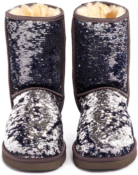 silver uggs metallic