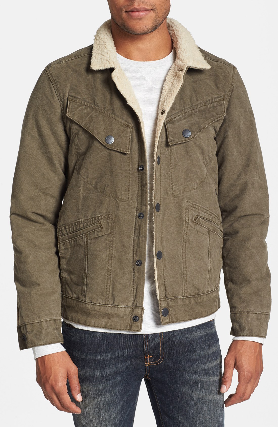 Volcom Leaf Hound Canvas Jacket in Green for Men (Army Canvas) | Lyst