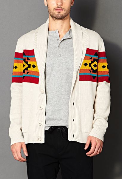 Forever 21 Desert Days Shawl Cardigan in Red for Men (CREAMRED ...