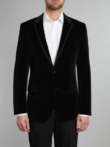 Hugo Boss Harford Velvet Slim Fit Jacket in Black for Men