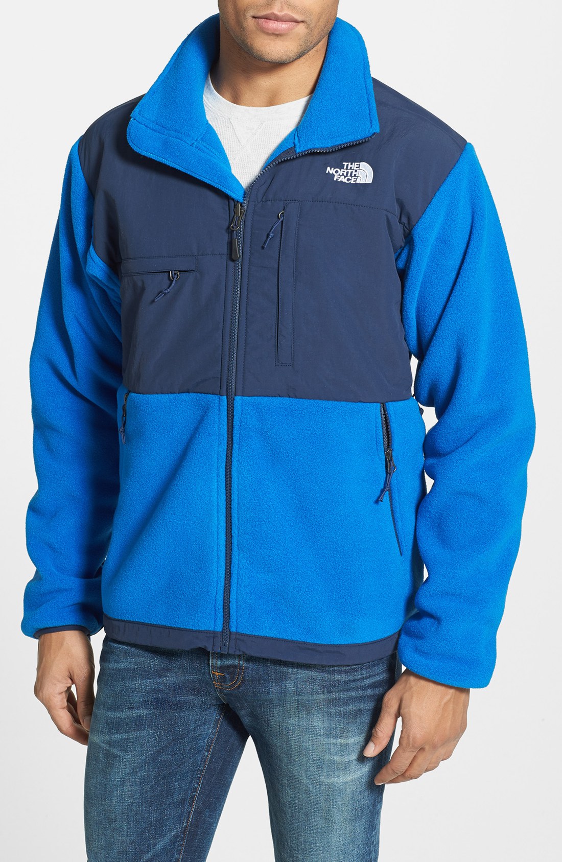 The North Face Denali Recycled Fleece Hooded Jacket in Blue for Men