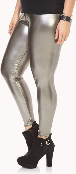 forever 21 silver leggings