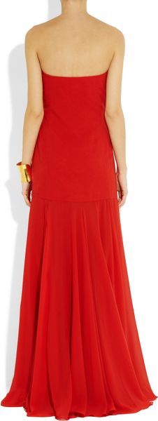 tomato red gown