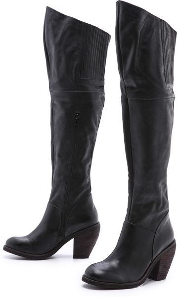 jeffrey campbell white knee high boots